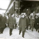 Ceausescu in vizita la Fortus alaturi de Ion Iliescu