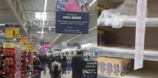 Panica coronavirus! In Iasi, rafturile supermarketurilor se golesc in cateva minute