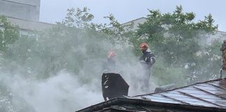 Incendiu in spatele Primariei Iasi. Galerie foto