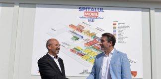 Dosarul Spitalului Covid resuscitat în an electoral. DNA reaprinde flacăra după 4 ani de tăcere Maricel Popa si Ionel Arsene bat palma in fata spitalului Covid