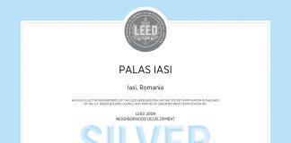 Ansamblul mixt Palas Iași, al companiei IULIUS, singurul proiect certificat LEED® Neighborhood Development din Europa Centrală și de Est Palas Iasi LEED Neighborhood Development Silver
