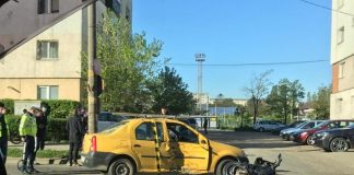 Accident. Un motociclist s-a izbit frontal de o mașină în zona Canta accident motocicleta Canta