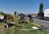 Căruță spulberată de o mașină pe drumul european la Letcani. Galerie foto accident: caruta spulberata pe drumul European