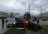 Un tramvai a intrat în plin în două mașini pe Calea Chișinăului. Trei răniți accident Calea Chisinaului cu doua masini