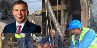 Muncitori beți și pericol de moarte la firma care a încasat peste 100 milioane euro de la primărie Viorel Cozma, Conest si muncitori Conest pe santierul Manastirii Frumoasa