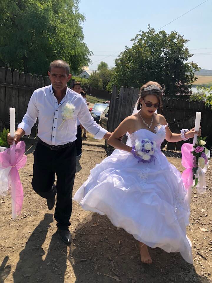 Gheorghe Nicăi-Scrijan şi Alexandra Nicăi-Scrijan, în haine de nuntă