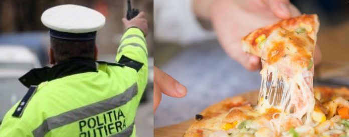 Un politist de la Rutiera si o pizza