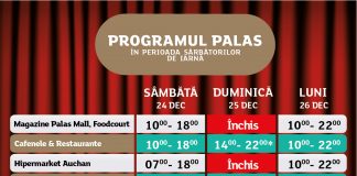 Palas, Iulius Mall, Family Market Bucium şi Miroslava, deschise în a doua zi de Crăciun şi pe 2 ianuarie 2023 Program Palas Iasi