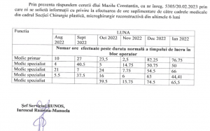 statistica ore suplimentare Susanu