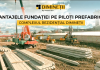 Structuri solide prin prisma fundației pe bază de piloți prefabricați la o adâncime de 12 m în ansamblul rezidențial DIMINEȚII