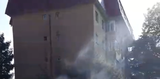 Incendiu pe strada Libertatii incendiu pe strada Libertatii in Iasi