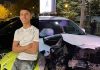 ’Bombardierul’’ care și-a distrus BMW-ul fugind de Poliție conducea fără permis. Este student la UMF masina Eid distrusa si Dabasha Eid