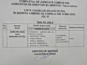 dosar sechestru Tinica