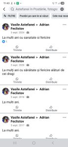 felicitari Astefanei catre Feclistov