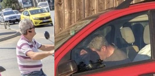 Gabriel Ghrgheșanu pe moped si mort de beat