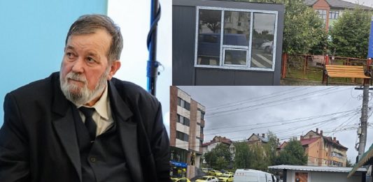 Neculai Zugravu-primar Târgu Frumos și chioșcurile de la școala și de la piață
