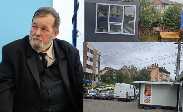 Neculai Zugravu-primar Târgu Frumos și chioșcurile de la școala și de la piață