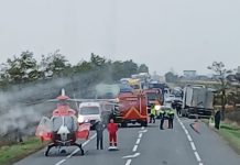 Video! Accident grav la Castelul de Apa. A fost adus elicopterul SMURD