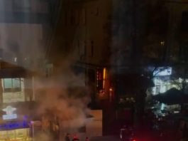 Video! Incendiu în centrul Iașului. Mașinile de pompieri au intervenit pe b-dul Ștefan cel Mare