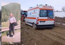 Video! Un pacient cu probleme cardiovasculare a murit așteptând ambulanța, care a rămas împotmolită în nămol: „Era încă cald când s-a sunat la 112”