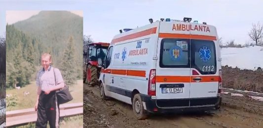 Video! Un pacient cu probleme cardiovasculare a murit așteptând ambulanța, care a rămas împotmolită în nămol: „Era încă cald când s-a sunat la 112”