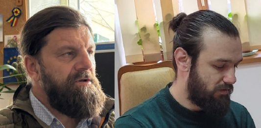 Florin Cătălin Panciuc și preotul Andrei Afrăsiloaie