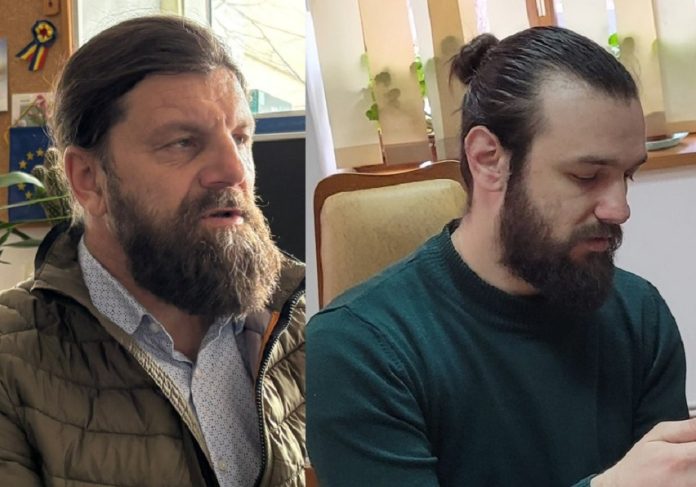 Florin Cătălin Panciuc și preotul Andrei Afrăsiloaie