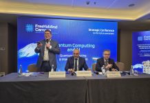 Video! Moment istoric pentru economia ieșeană. Omul de afaceri Cristi Berariu a cumpărat primul computer cuantic din România Hammond, Crisrian Berariu, Mihnea Costoiu semnare contract computer cuantic