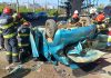 Accident rutier violent în Iași. Un autoturism a căzut de pe Pasarela Bucium -UPDATE