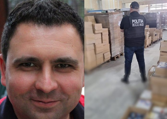 Sergiu Cotaie și marfa confiscata de la reteaua Everad