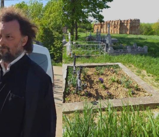 FOTO/VIDEO! Afacere macabră în Voinești. Preotul a dezgropat morții și i-a mutat cu roaba în alt cimitir. Pe locul mormintelor vrea să amenajeze o parcare