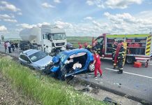 Accident între două autoturisme și un camion, la Sârca. Un bărbat este resuscitat – UPDATE