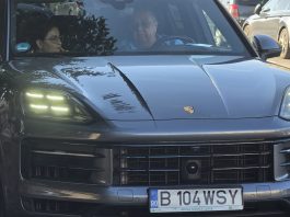 Cristina Trăilă și Constantin Cuciureanu în mașina Porche Caen la DNA Iași