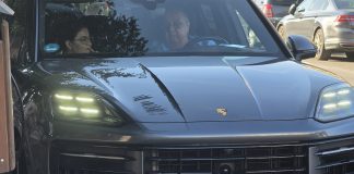 Cristina Trăilă și Constantin Cuciureanu în mașina Porche Caen la DNA Iași